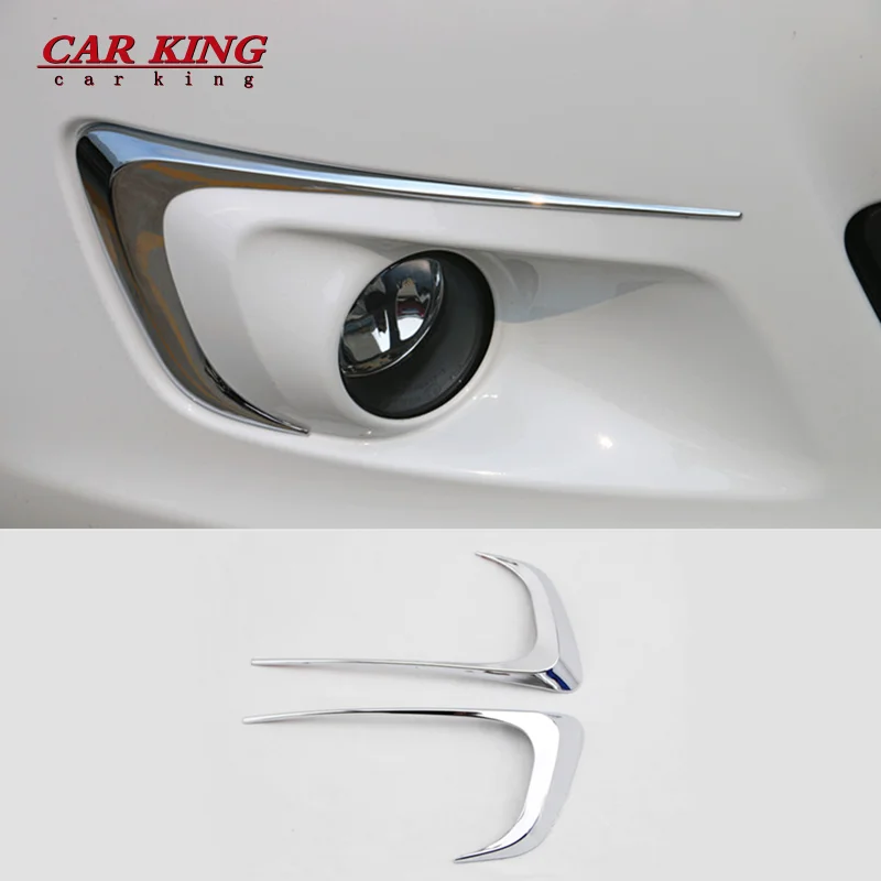 ABS Chrome For Citroen Elysee C-Elysee accessories 2014 2015 2016 Car front fog lamp eyebrow panel cover trim car styling 2pcs