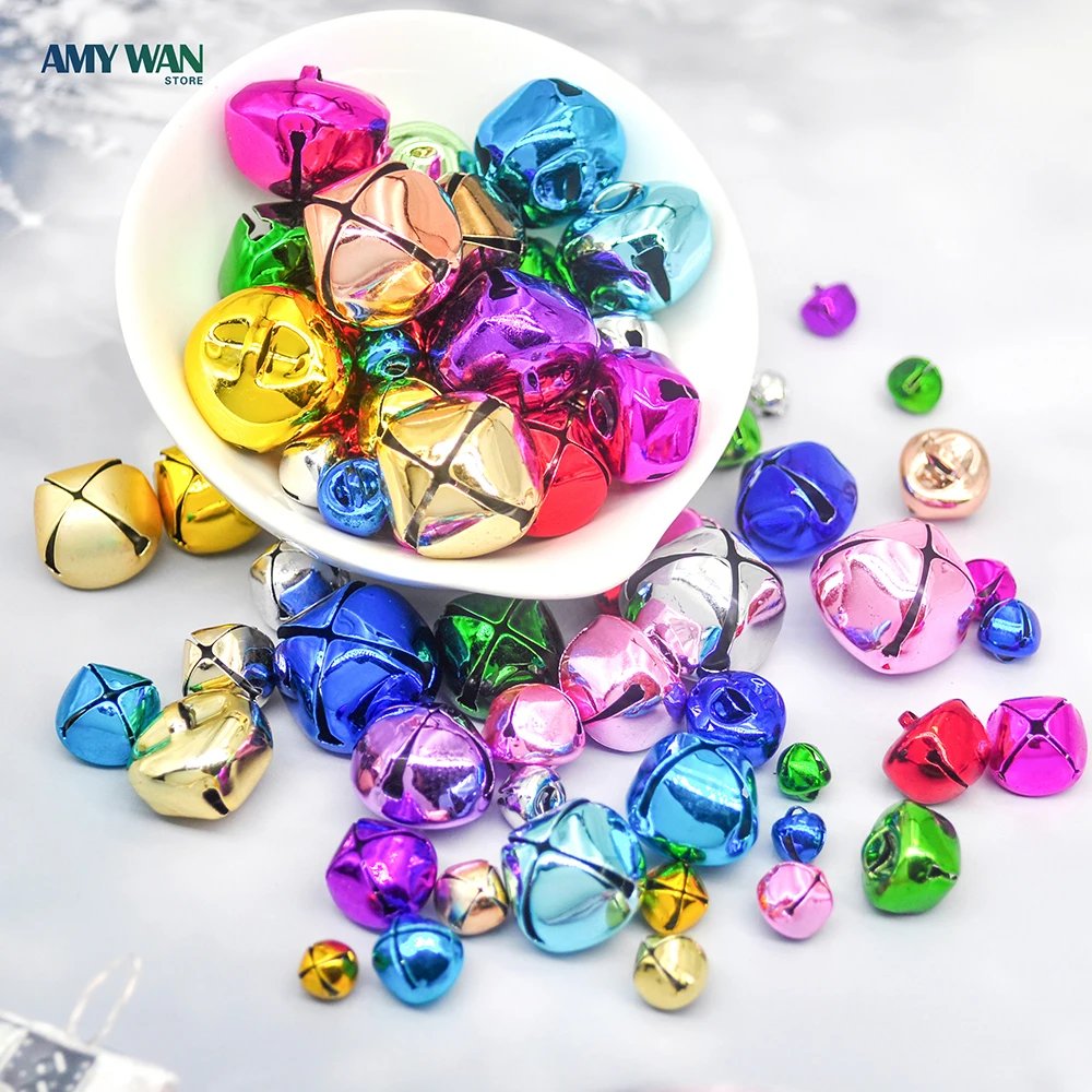 

Colorful Jingle Bells Christmas Party Decoration Pendant Loose Beads DIY Crafts Bells Handmade Accessories 8/10/12/15/20/25/mm