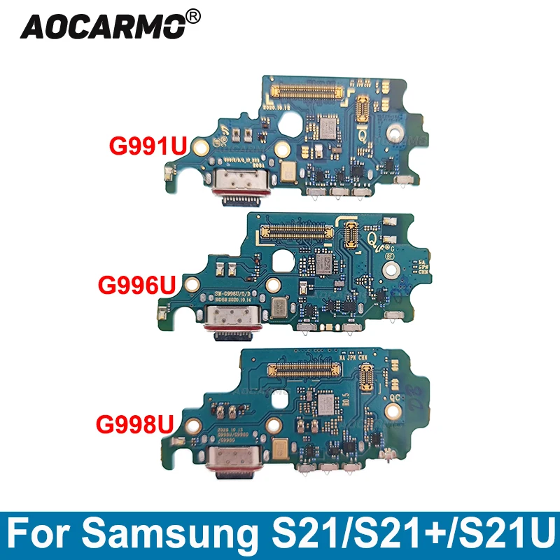 

Зарядный USB-порт Aocarmo для Samsung Galaxy S21 FE Plus Ultra S21 + S21U G991U G996U G998U, зарядная док-станция с микрофоном, запасные части