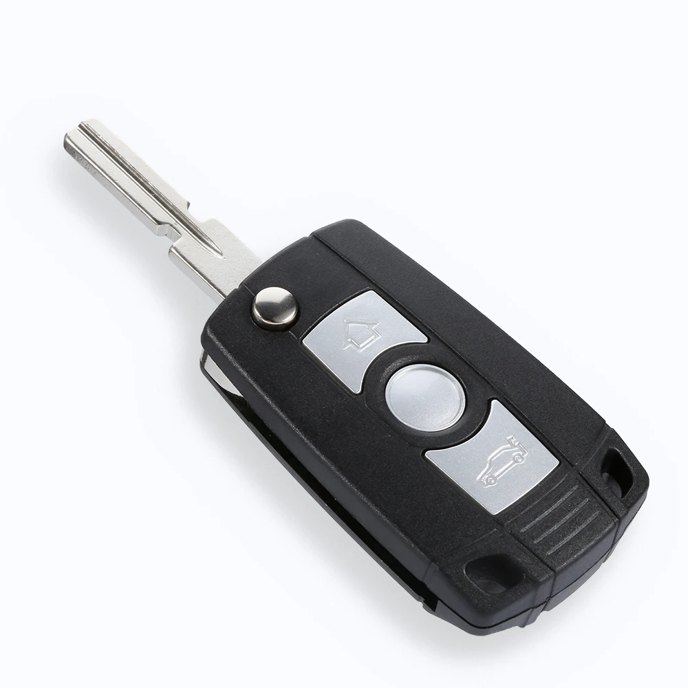 Modified Flip 3 Buttons Remote Key Shell For BMW Z3 Z4 X3 X5 46 E60 E83 E53 E36 E38 With HU58/HU92 Blade Case Folding Fob