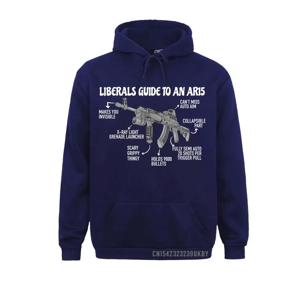 Men Long Sleeve Liberals Guide To An AR15 Funny Anti Liberal Pro Gun AR15 2A Hoody Sweatshirts Design Hoodies Sportswears