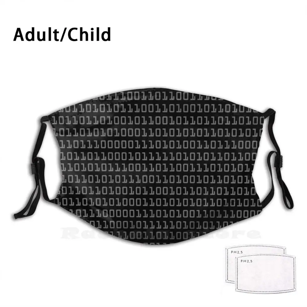 

Computer Binary Code Print Washable Filter Anti Dust Mouth Mask Computer Computers Code Codes Binary Binary Code Tech