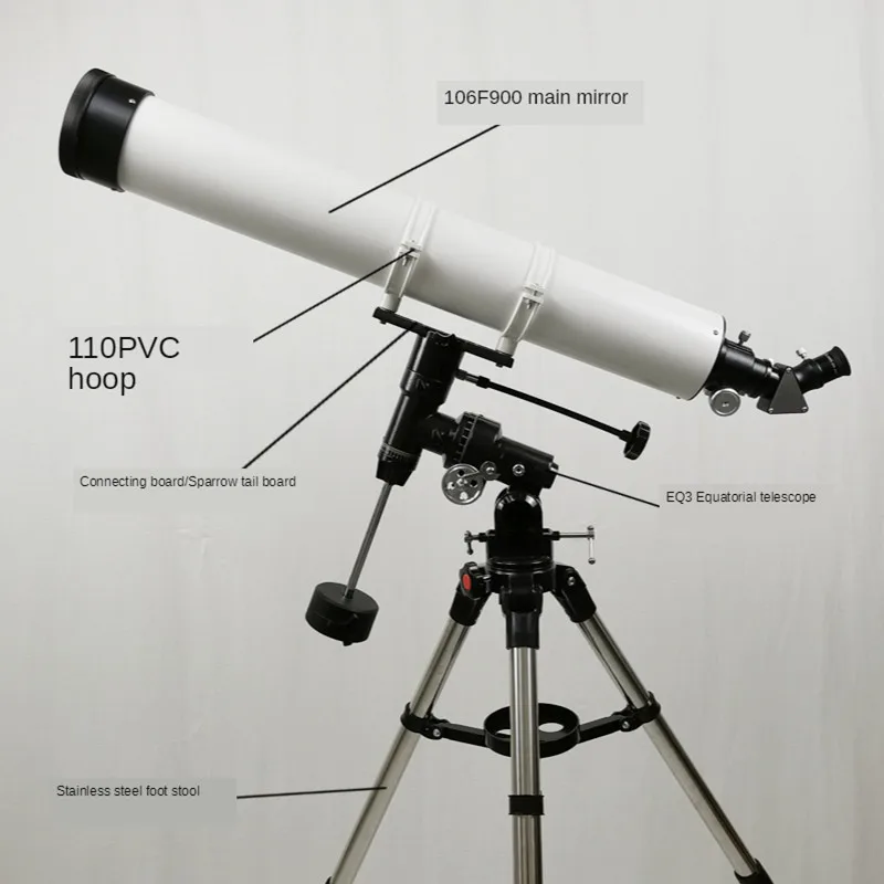 Accesorios para telescopio astronómico, EQ3 versión mejorada de aro de placa de conexión de trípode de montaje ecuatorial blanco