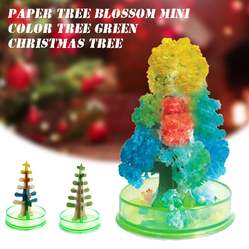 Crystallized Christmas Tree Interesting Romantic Growing Blossoming Christmas Tree For Kids Children SUB Sale