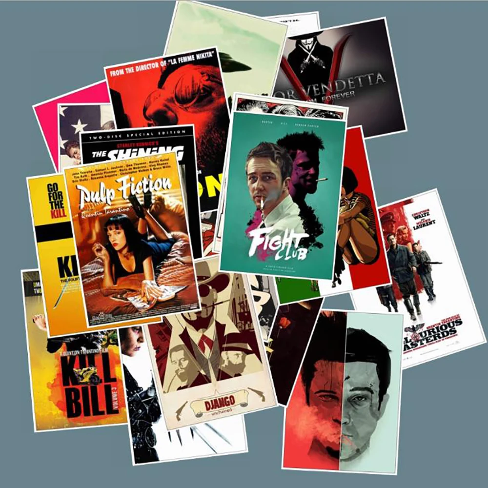 10/25PCS Classic Movie Poster Stickers Motorcycle Travel Luggage Guitar Fridge Laptop Waterproof Joke Kid Toy Stickers Decal