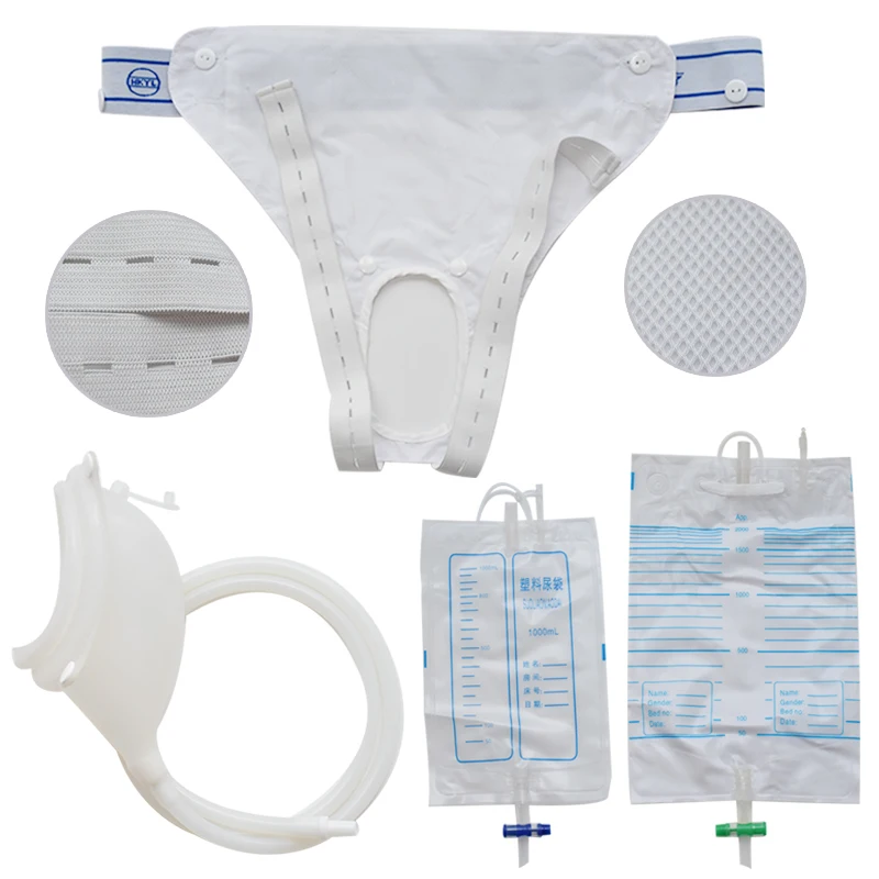 Male / Female/elderly Urine Bag Urine Collection Set Breathable Urinal Spill Proof Bag For Urine Incontinence