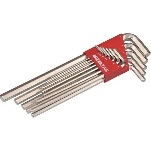 İzeltaş Allen Key Set Six Corner Long Size 10 Piece