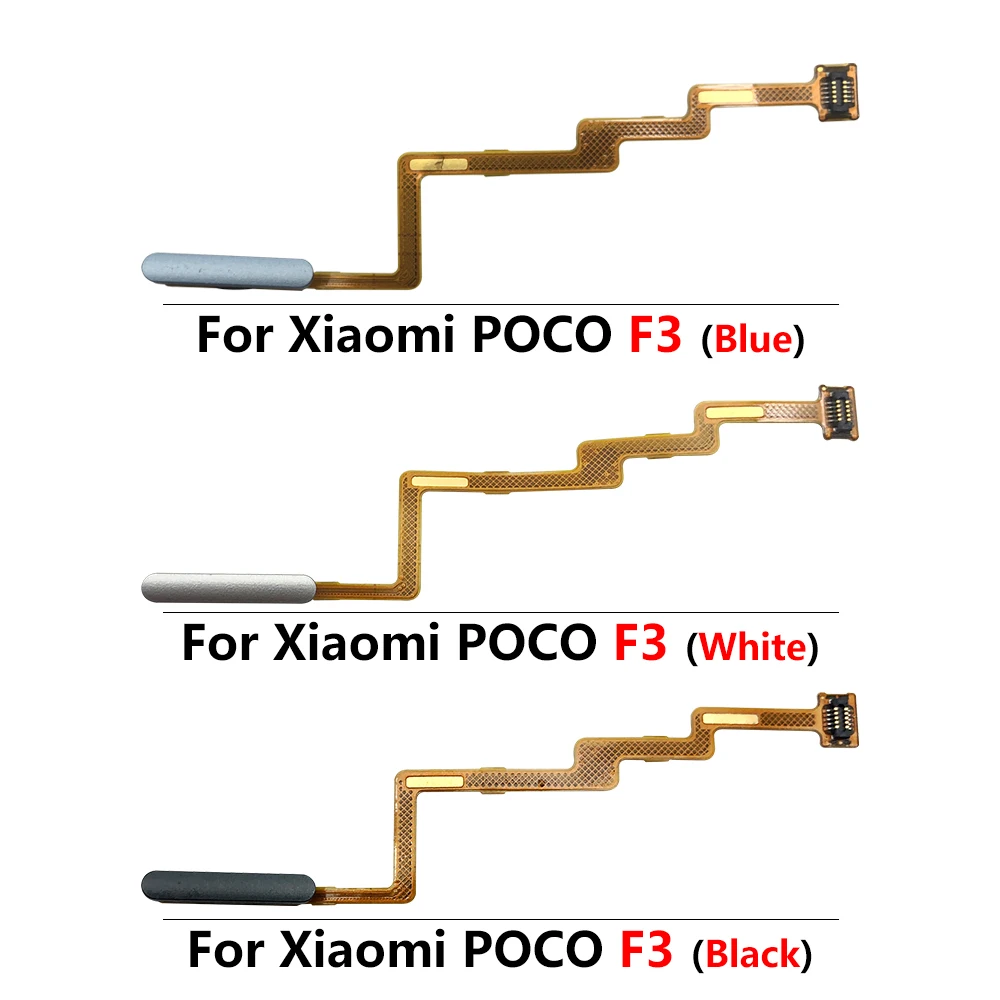 Botón de inicio para Xiaomi Poco X3 NFC / X3 F3 M4 Pro 4G X3 GT, Sensor de identificación táctil con huella dactilar, Cable conector flexible, nuevo, 5 unidades