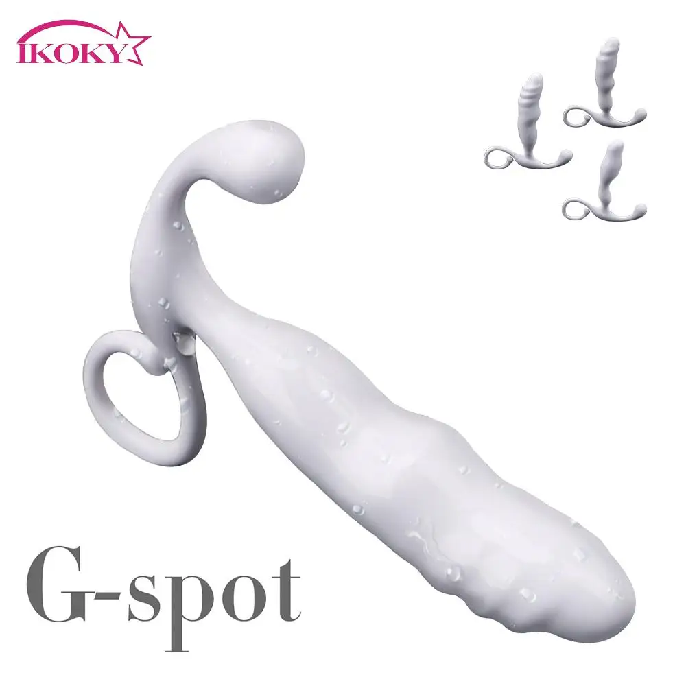 IKOKY-consolador Anal para hombres, masturbador masculino, estimulador de próstata, tapón Anal, masajeador de punto G, productos para adultos,