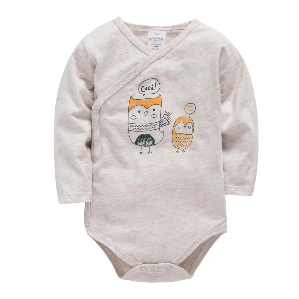 

Long Sleeve Organic Cotton Newborn Baby Jumpsuit Cute Infant Baby Clothes for Gifts Beige Toddler Boys Girls Rompers Bebe Roupas