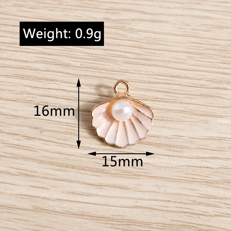 10 teile/los Nette Emaille Marine Lebens Charme für Schmuck, Der Fisch Knochen Shell Meerjungfrau Charms Anhänger für Halsketten Ohrringe Geschenke – Detail 12