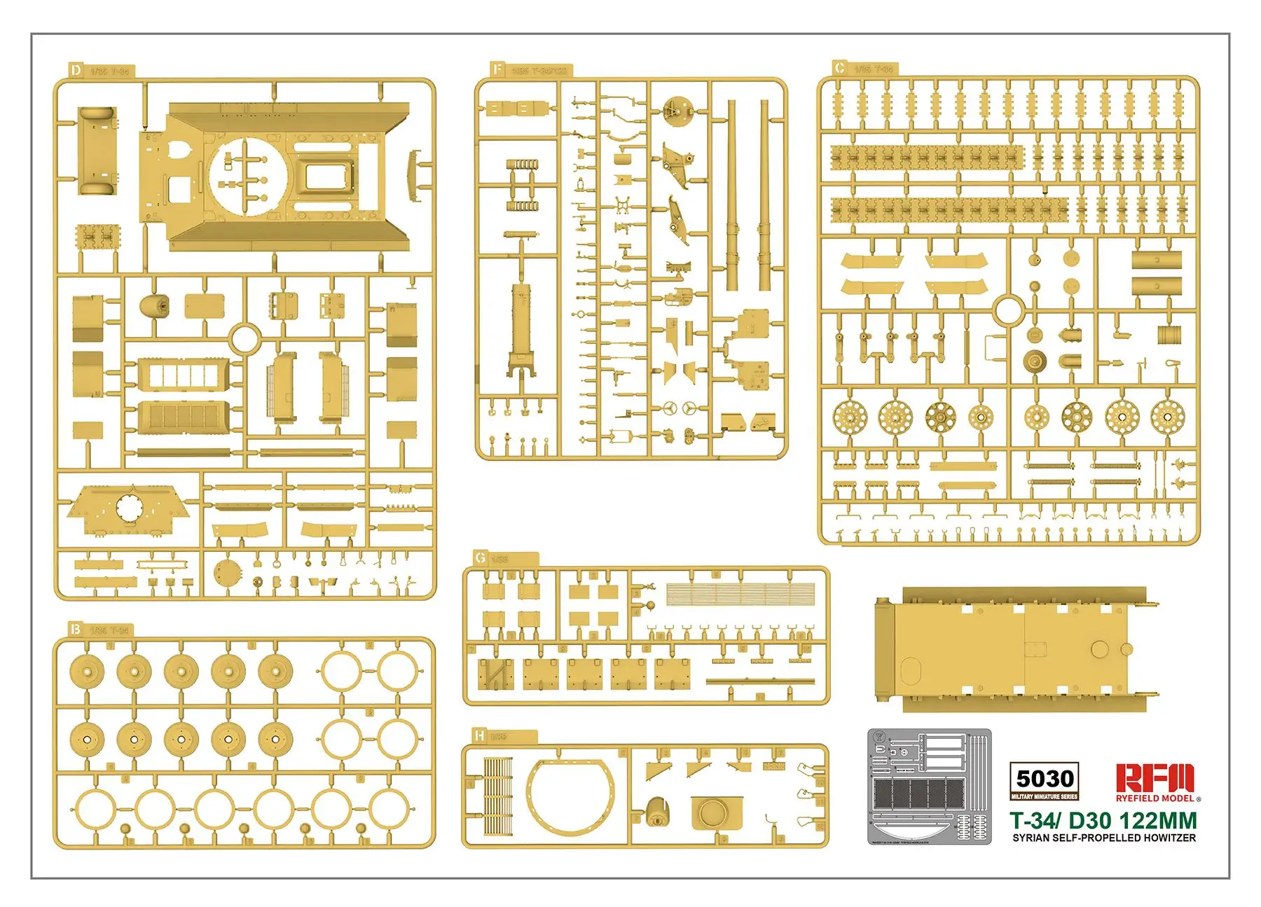 Roggen feld modell RM-5030 Antik syrian T-34/d30 122mm Haubitzen modell kit