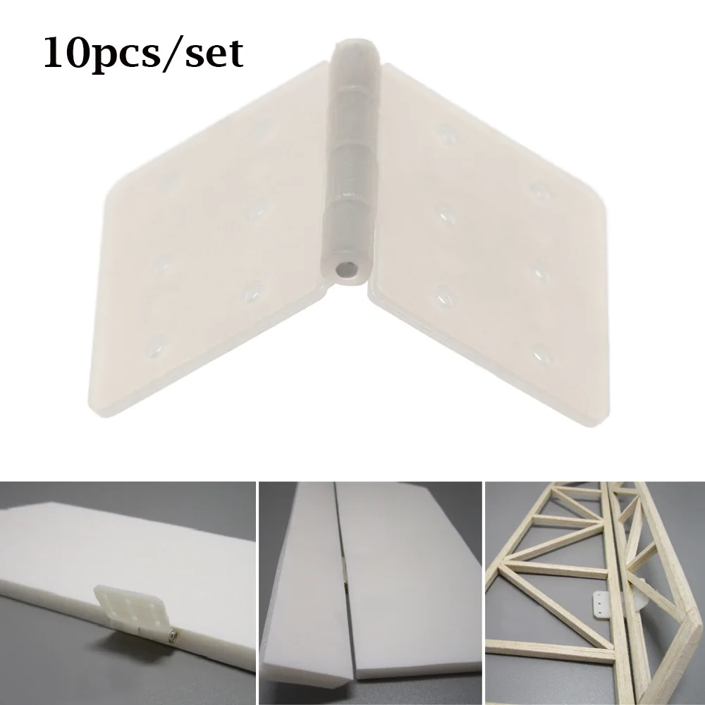 10Pcs Nylon Pinned Hinge for RC Airplane Aileron Connection RC Airplane Parts 3 Sizes Aeromodelling Model DIY toy Accessories