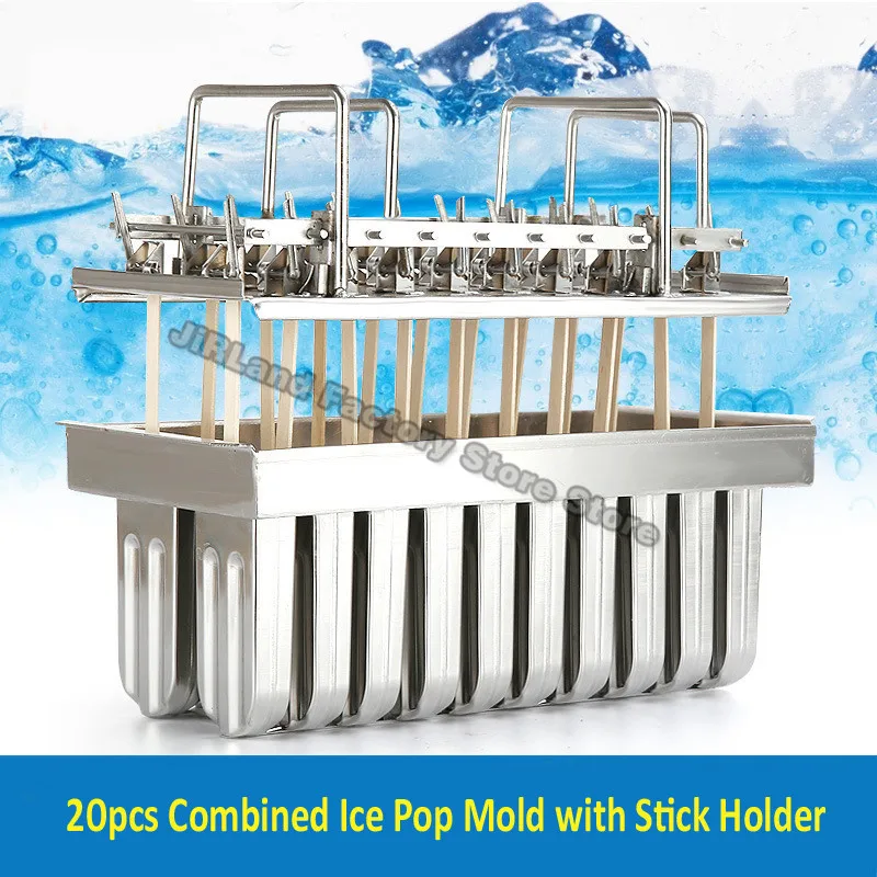 Stainless steel ice cream mould Popsicle mold Commercial Popsicle mold model 20 grid popsicle bucket making machine