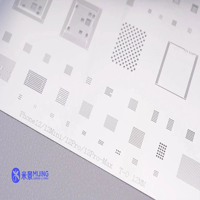 The Newest MIJING IPH-15 Japan Steel Tin Net for Iphone 12 12mini 12pro 12promax CPU BGA Reballing Stencils Square Holes