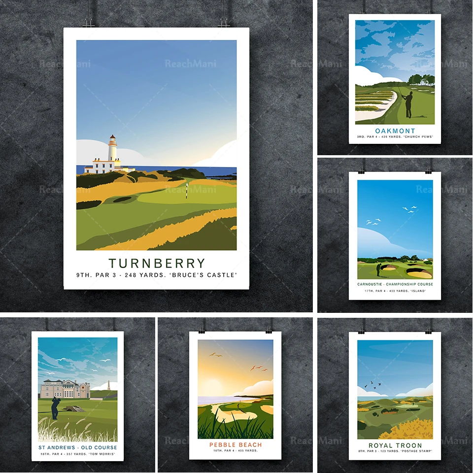 

Black Golf Club 18e anniversaire édition impression Long Island New York championnat Golf Art Print voyage histoire golfeur amér