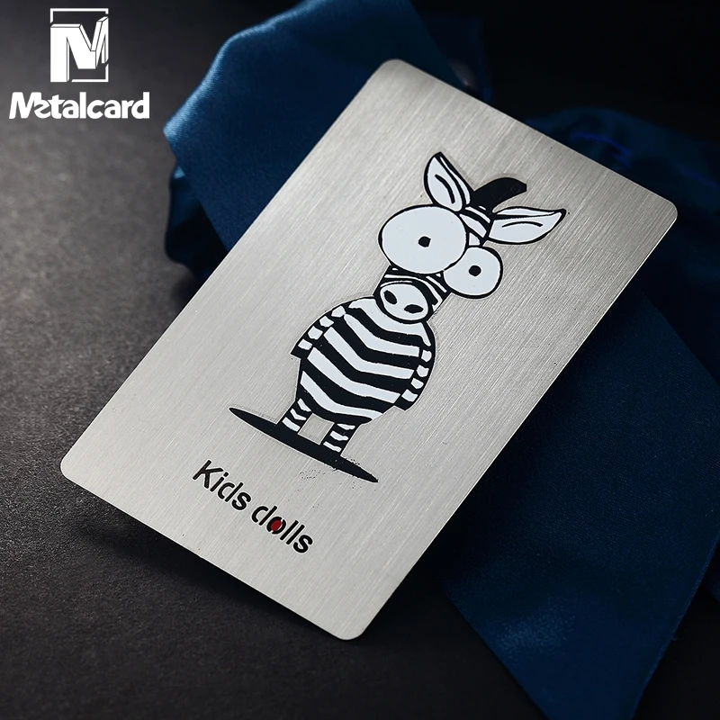 High-grade stainless steel business card brushed metal business card custom business card design