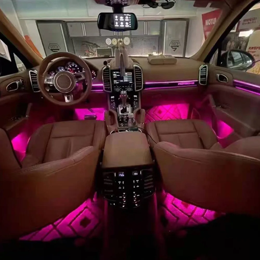 For Porsche Cayenne Ambient light 958.1 958.2 2010 2011 2012 2013 2014 2015 2016 2017 Inter door 64 color Atmosphere Light