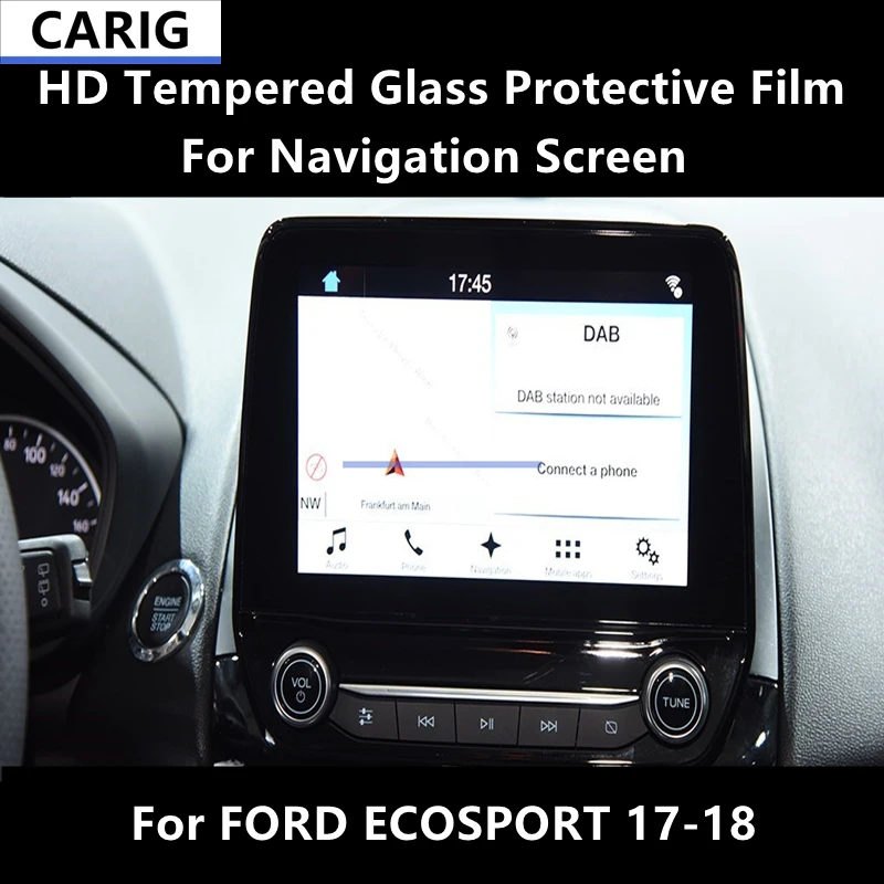 

For FORD ECOSPORT 17-18 Navigation Screen HD Tempered Glass Protective Film Anti-scratch Repair Film Accessorie Refit