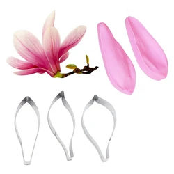 Magnolia Flower Petal Veiner Silicone Molds Fondant Mould Cake Decorating Tools Chocolate Gumpaste,Sugarcraft Mold CS233