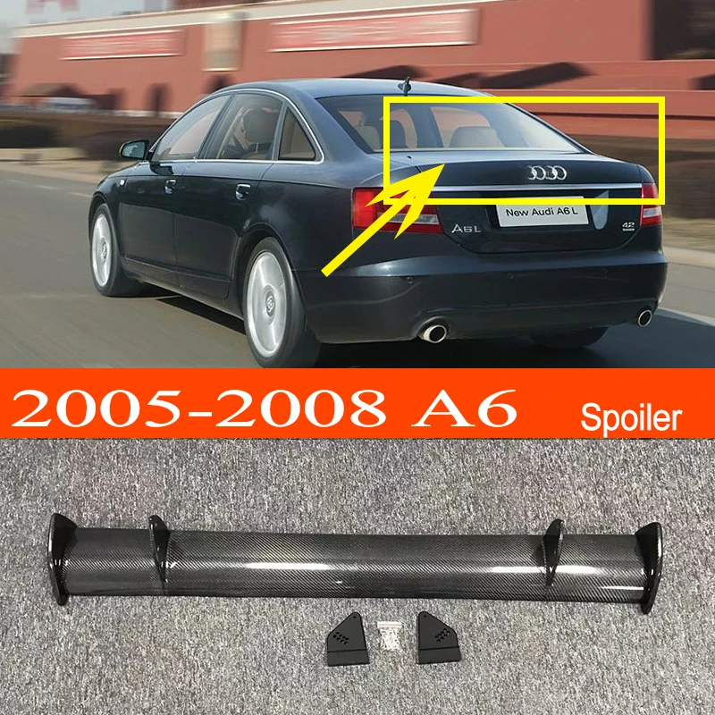 A6 2005-2008 Carbon Fiber / FRP GT-style Car-styling Sporty Rear Trunk Wing Spoiler for Audi A6 2005 2006 2007 2008