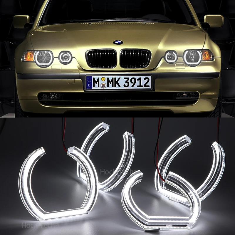 

DTM LED Angel Eyes For BMW 3 Series E46 Compact 2001 2002 2003 2004 2005 DTM type crystal halo car light fittings modification