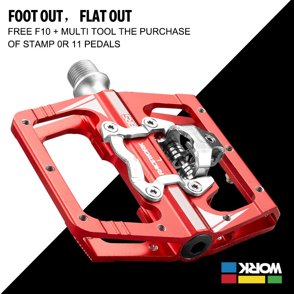 RACEWORK MTB Klickpedal-Set, einseitiger Clip, kompakter Doppelfunktions-Leistungsmesser, Pedalen, Plattform, Mountainbike-Pedale – Detail 6