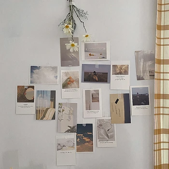 เกาหลี Ins ตกแต่งภาพชุด30แผ่นศิลปะการถ่ายภาพ Props คอลเลคชั่นโปสการ์ด Diy สติ๊กเกอร์ติดผนังการพิมพ์สี