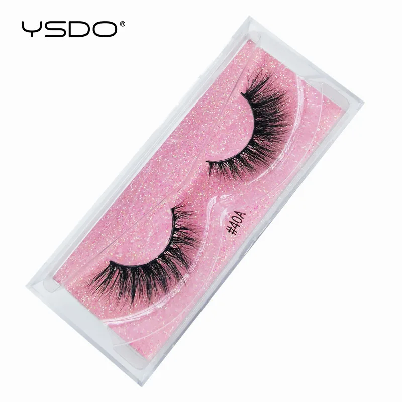 YSDO – faux-cils en vison 3D, 1 paire, poils naturels duveteux, croisés, faits à la main, maquillage Maquiagem 40A