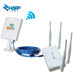 4 adet 5dbi anten ile yüksek güç kablosuz wireless kablosuz yönlendirici, 14dbi anten ile yüksek güç kablosuz adaptör & 5M USB kablosu