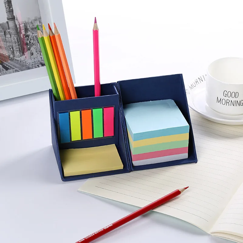 

Multifunction Variety Sticker Environmental Kraft Custom Creative Office Combination Rubik's Cube N Post Sticky Box Pen holder