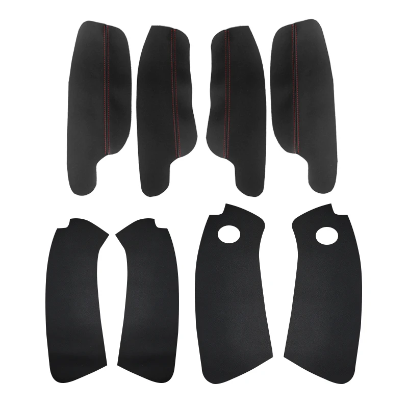 Cubierta de reposabrazos de puerta interior para VW Golf 6 2010 2011 2012 2013 4 Uds Panel de reposabrazos de puerta de coche cubierta de cuero de