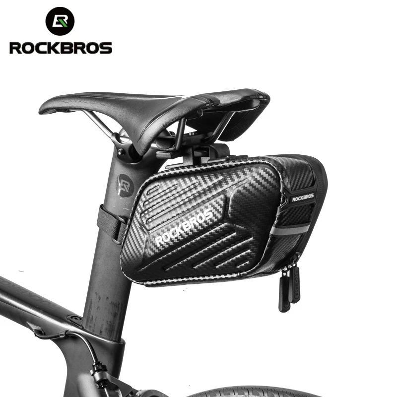 ROCKBROS MTB Bicycle Saddle Bag Shell Rainproof Reflective Shockproof Cycling Bike Tube Rear Tail Seatpost Bag Bike Accessories