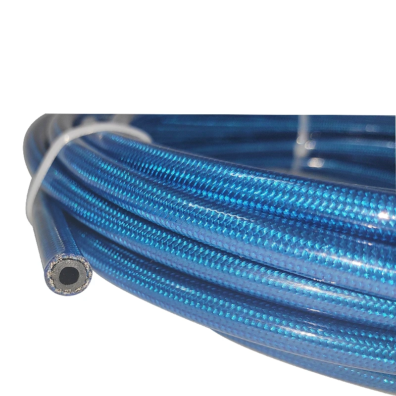 Motorcycle AN3 5m Fitting Braided Stainless Steel Nylon Brake Line Hose FLUID HYDRAULIC Hose PTFE Brake Line Gas Oil Fuel Tube