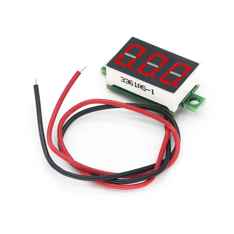 0.36 Inch 0.36'' DC 4.7-32V 3 Digit Display Voltmeter Mini LED Digital Panel Volt Voltage Meter Instrument Red/Blue/Gree