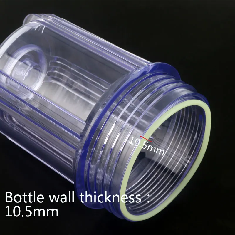 5 Inch Transparent Filter Bottle 1/2\'\' Thread 20MM Water Purifier Filter Flask Element 5’‘ Water Fountain Purifier Cartridge