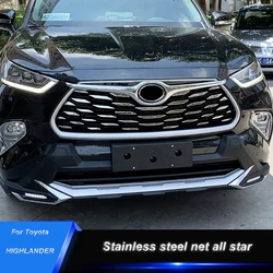 Car Front Grille Decoration Patch Net All Star Paste For Toyota HIGHLANDER 2020 2021 2022 Car Styling Exterior Accessories