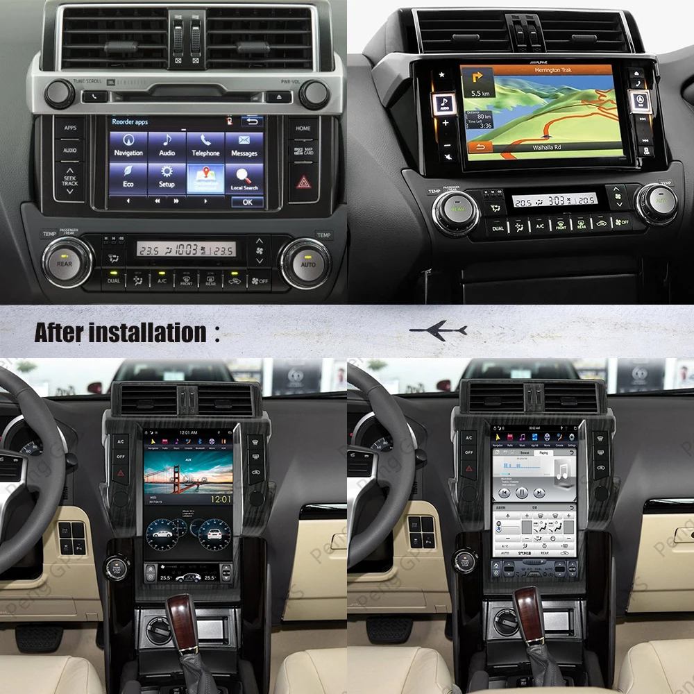 For TOYOTA Land Cruiser Prado 150 2014 - 2018 Android Radio Audio Car multimedia Player Stereo GPS Navi Unit Cassette Recorder