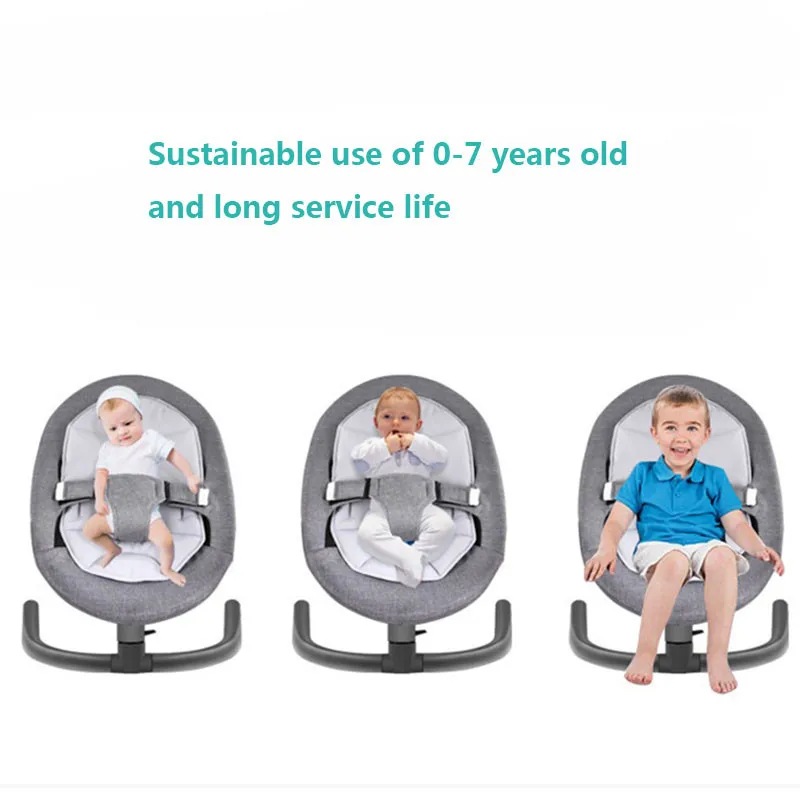 Mecedora de aluminio para bebé, silla para recién nacido, cesta para dormir, cuna automática para niño pequeño