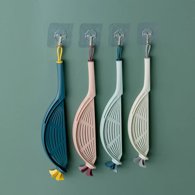 Cuchara de arroz para cocinar multifunción con orificio para colgar, escurridor de limpieza, herramientas de cocina prácticas, accesorios de cocina