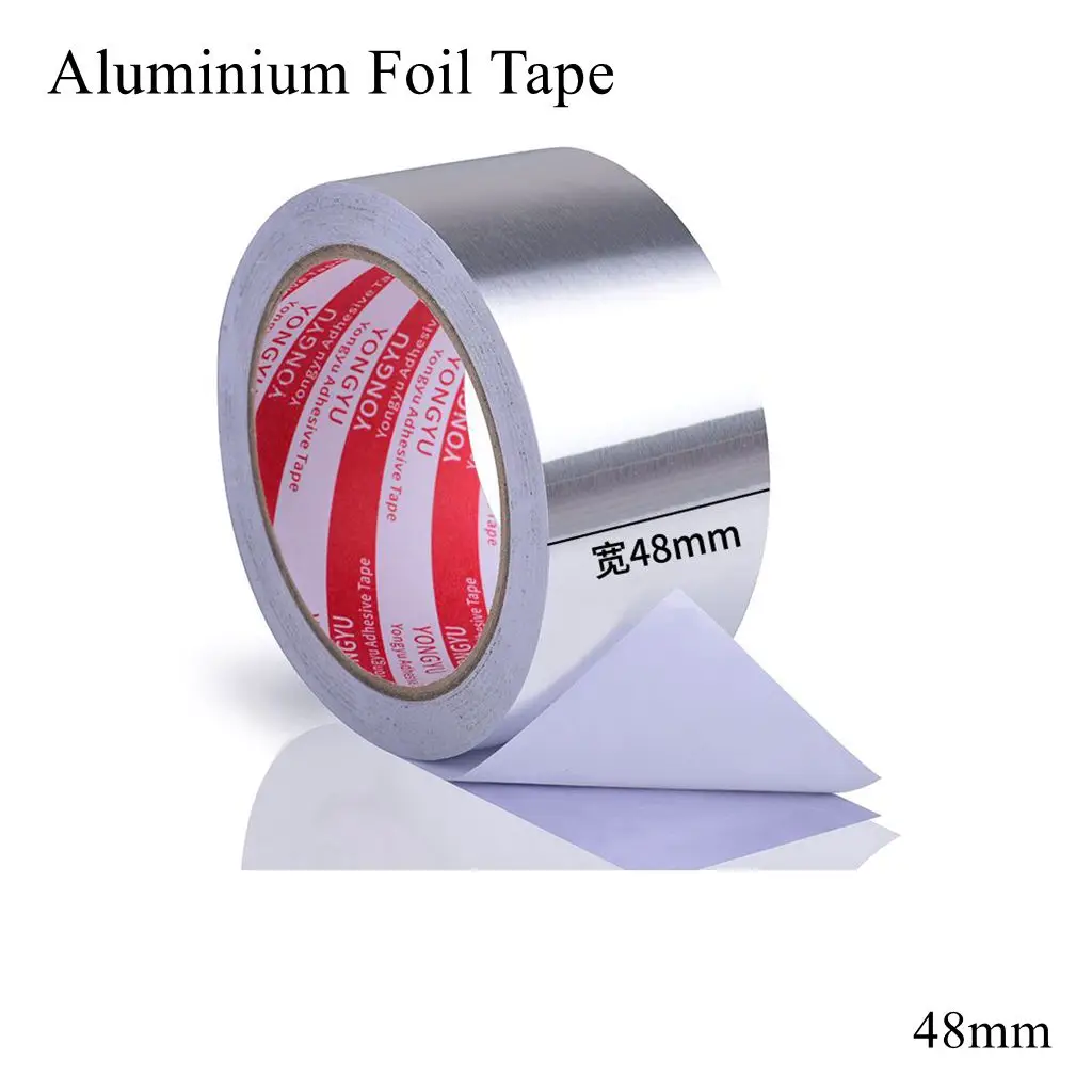 48mm Aluminium Foil Tape Adhesive Sealing Tapes Heat Resistance Pipe Repair High Temperature Resistant Reflection Water-proof