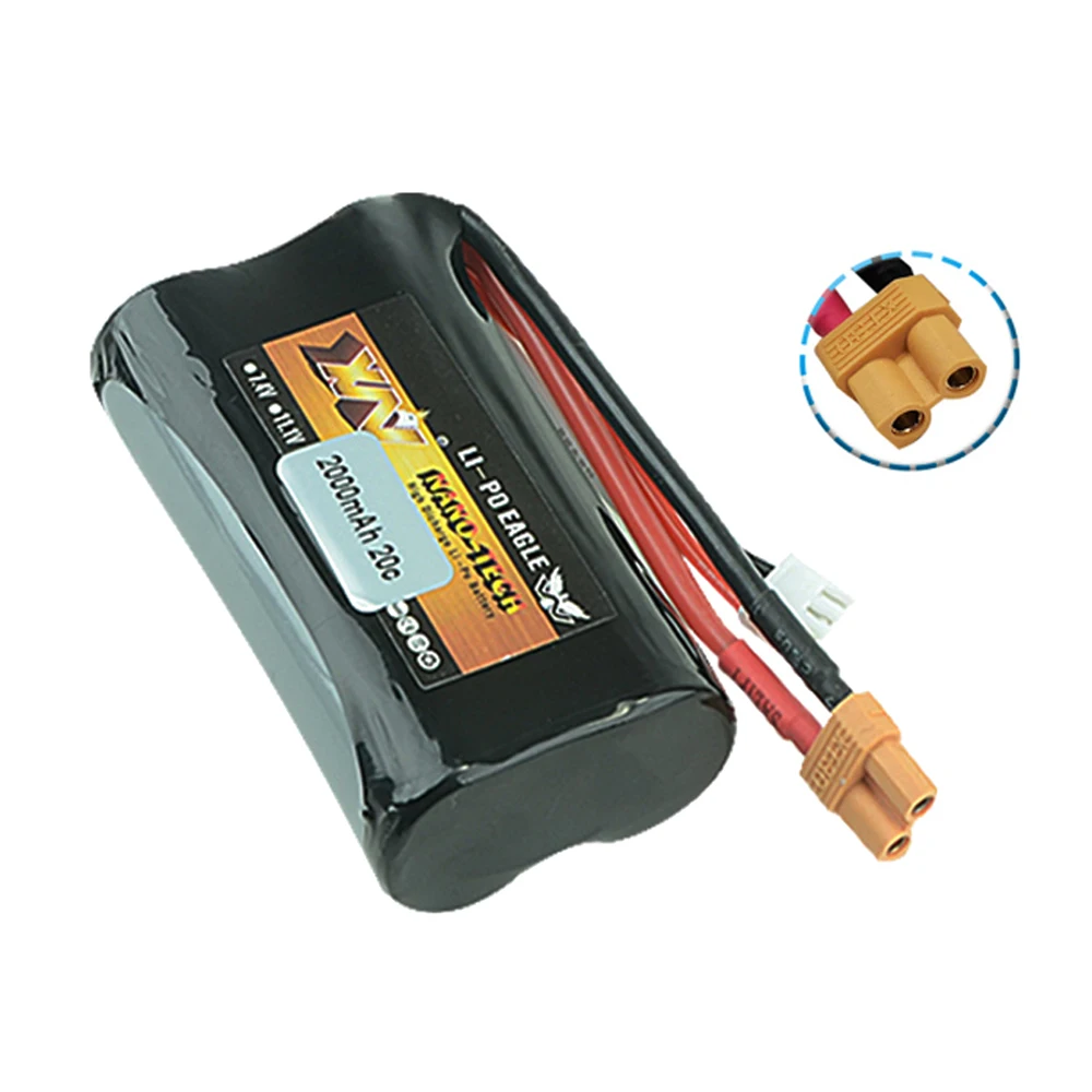 3Pcs Yw 7.4V 2S 2000Mah 20C Lipo Batterij Met XT30 Connectors Voor Rc Wltoys Auto Vrachtwagen buggy Vliegtuig Helicopter Quadcopter Boot