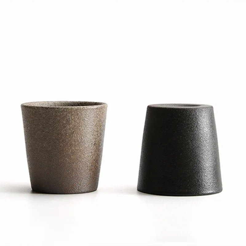 Retro Coarse Pottery Tea Cup Vintage Straight Cup Drinkware Ceramic Coffee Mug  Breakfast Simple Tea Cups  Decor Crafts