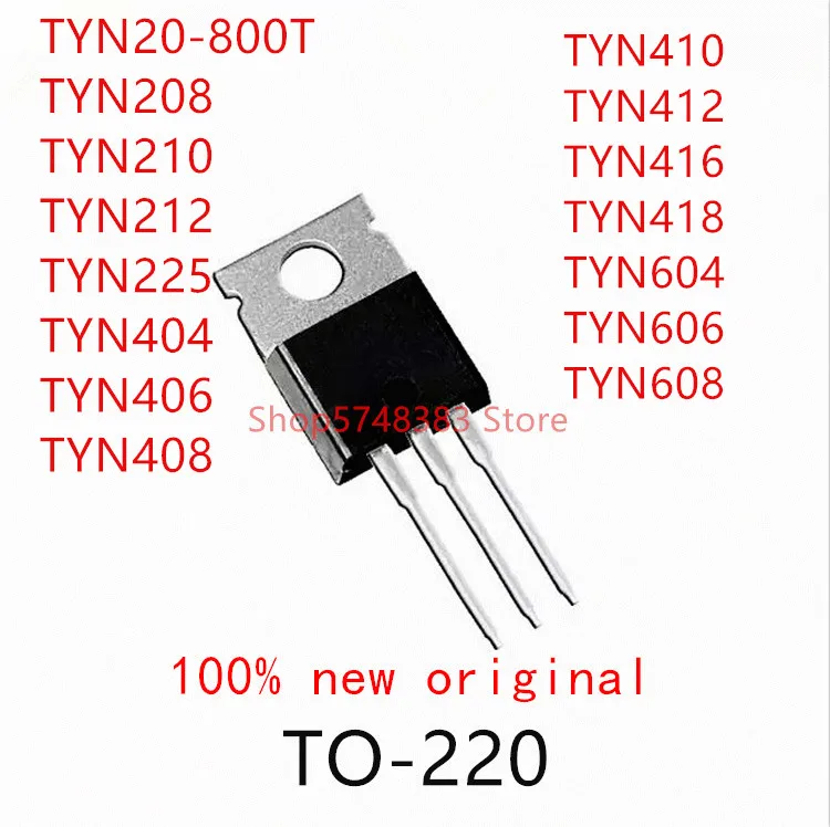 

10PCS TYN20-800T TYN208 TYN210 TYN212 TYN225 TYN404 TYN406 TYN408 TYN410 TYN412 TYN416 TYN418 TYN604 TYN606 TYN608 TO-220