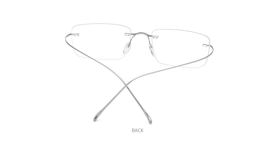 FONEX B Titan Brillengestell Herren Neues Markendesign Randlose quadratische Brillen Rahmenlose Damen Ultraleichte japanische Brillen 85634 – Detail 10