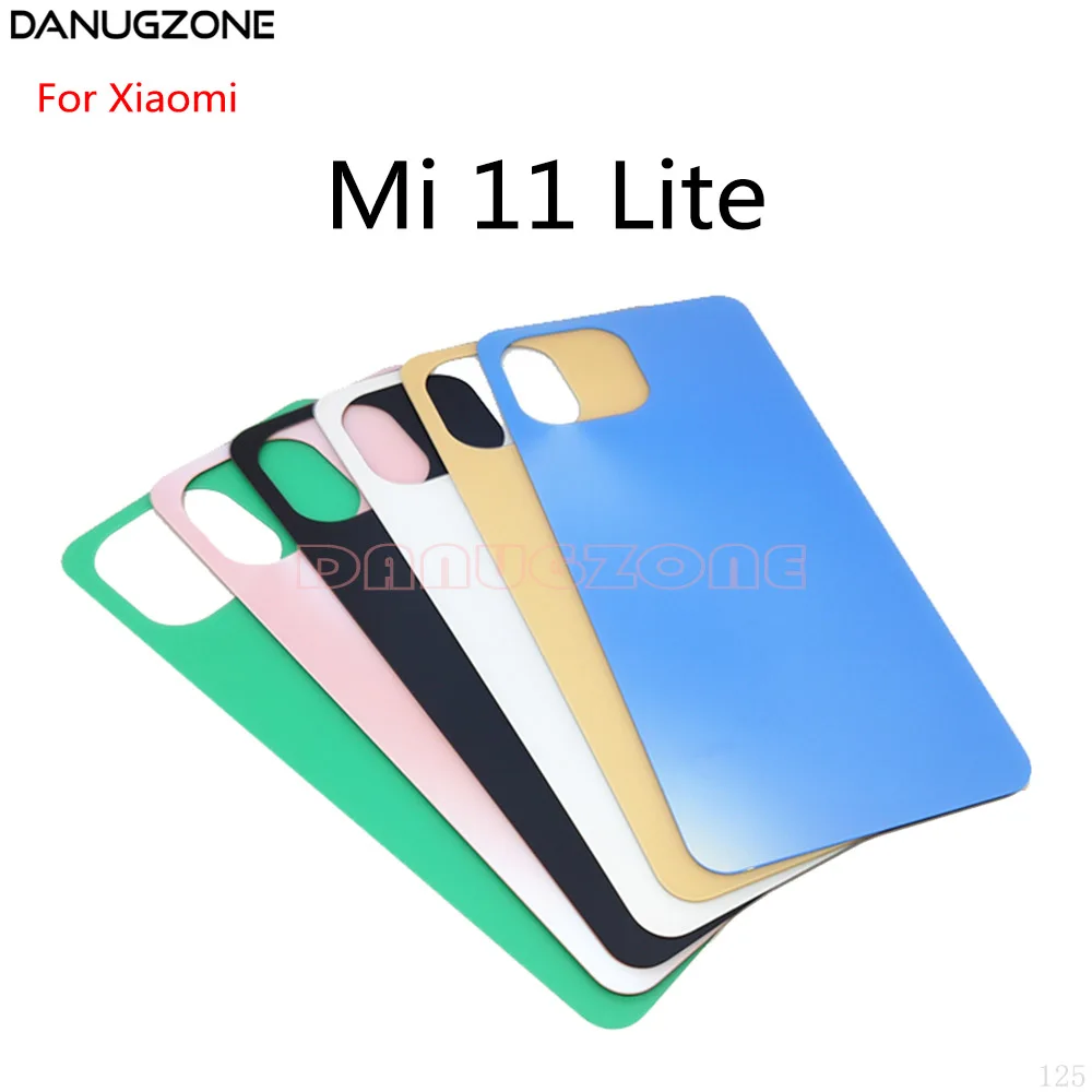 Battery Rear Cover For Xiaomi Mi 11 Lite Glass Housing Case Back Panel Battery Cover