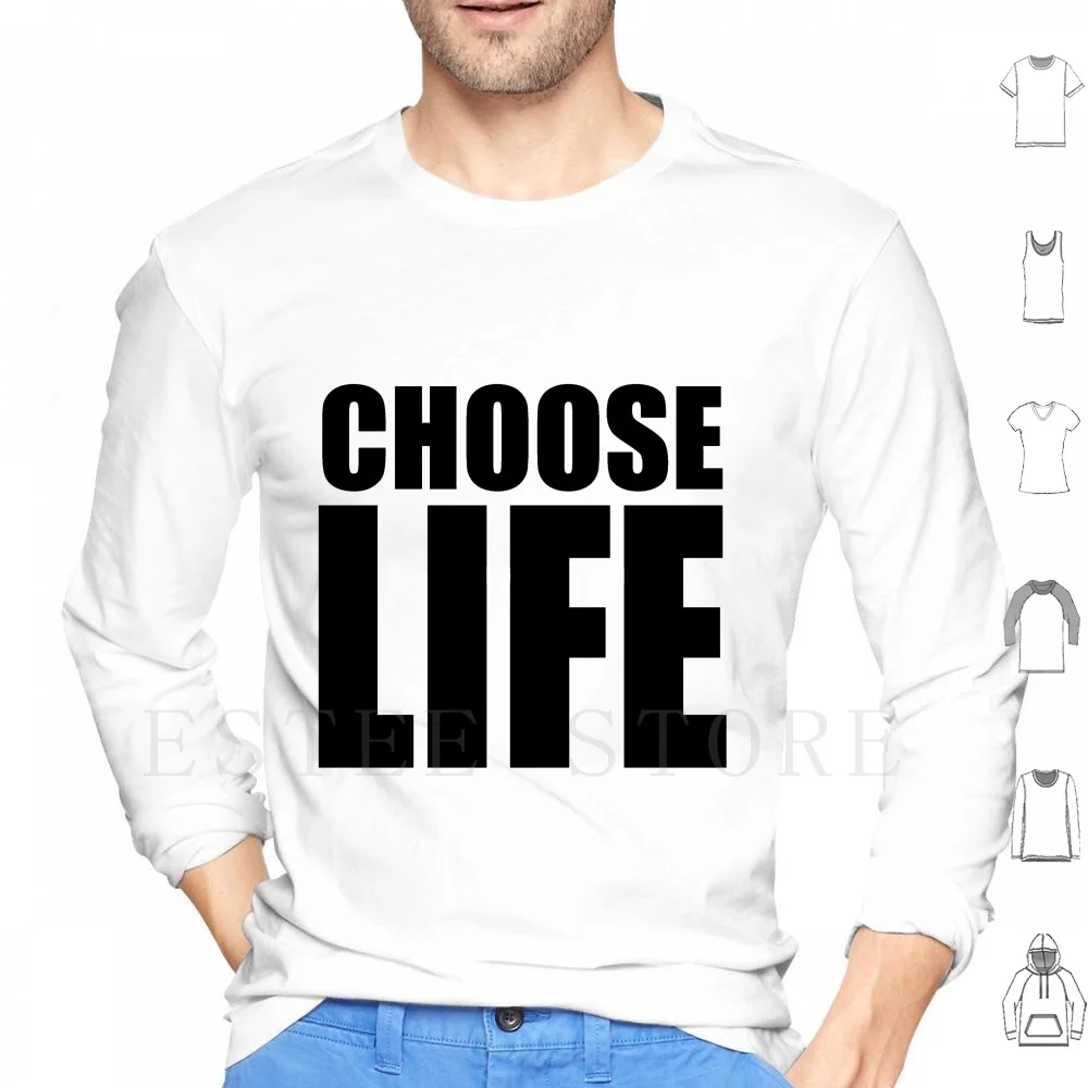 Choose Life-Wham! Hoodie Long Sleeve Wham Choose Life Choose Life Mtv George Michael Andrew Ridgeley Music Classic