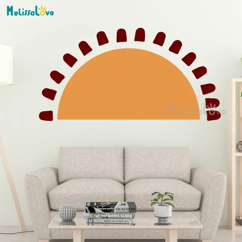 

Boho Earthy Sun Decal Living Room Bedroom Nordic Style Nursery Baby Room Decor Removable Vinyl Wall Sticker BD756