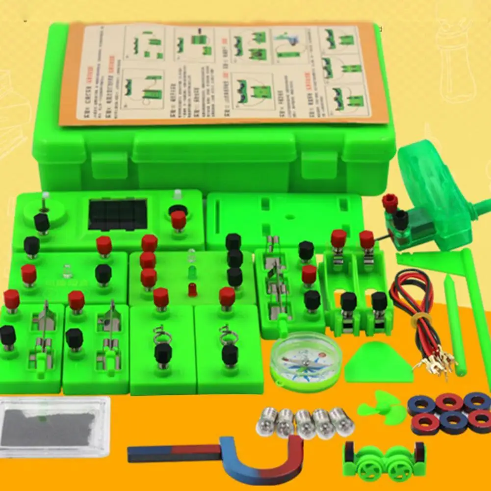 

Kid Educational Toy Circuit Experiment Kit Basic Connect Wires ABS Student Electricity Learning Physics Science Tool