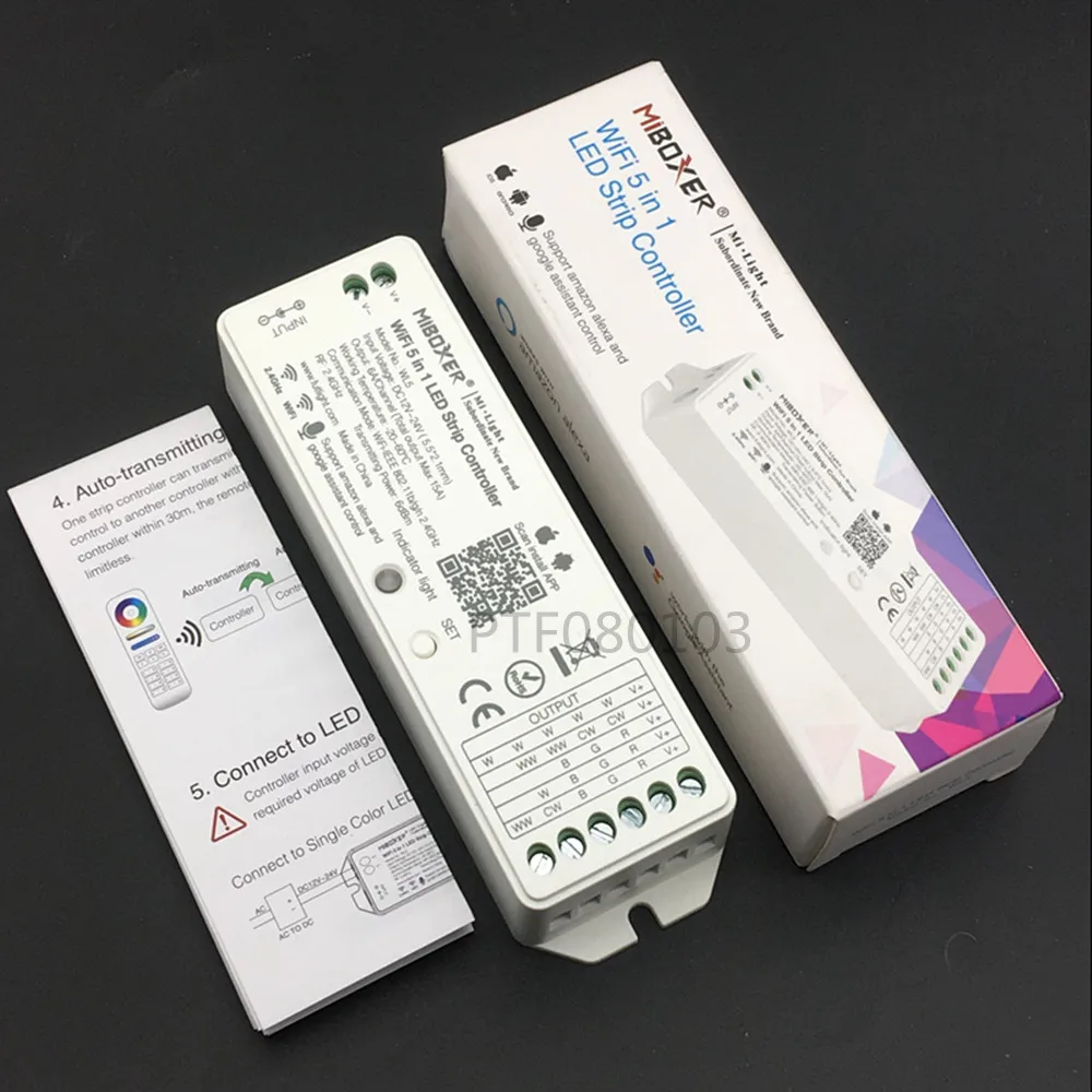 WL5 5 en 1 LED WIFI Contrôleur RVB RGBW RVB CCT led Couleur Simple led bande lumière Alexa voix Téléphone App